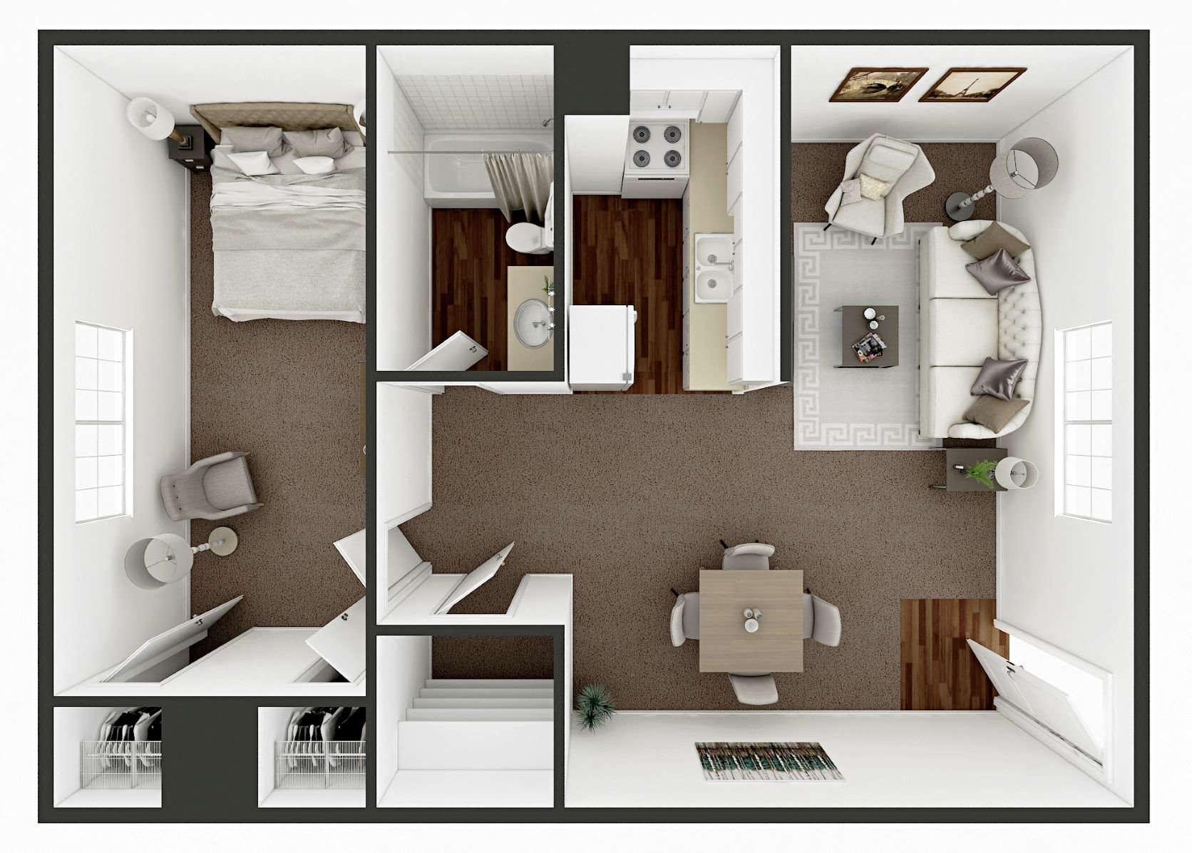 one bedroom one bath small at Victoria Square Apartment Homes in Lawton Oklahoma